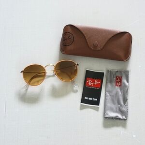 Ray Ban Round Full Color Sunglasses in Orange